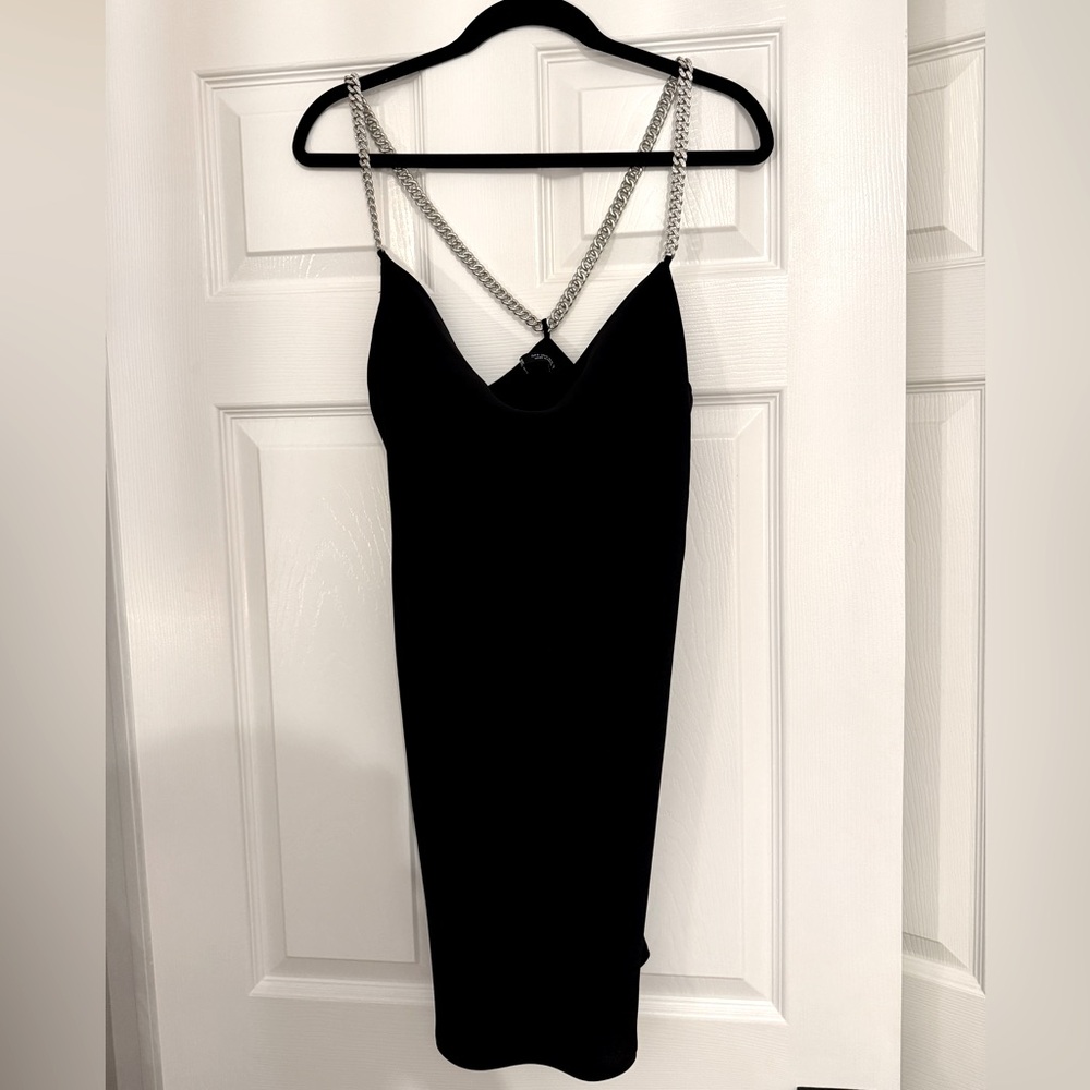 Black Zara dress with chain